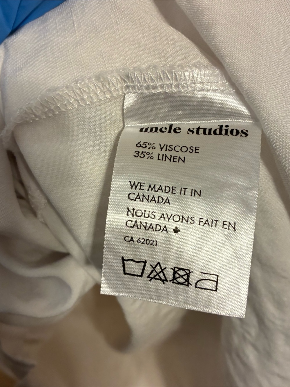 Uncle Studios Linen Tunic Shirt Dress in White Size Small - Picture 6 of 7